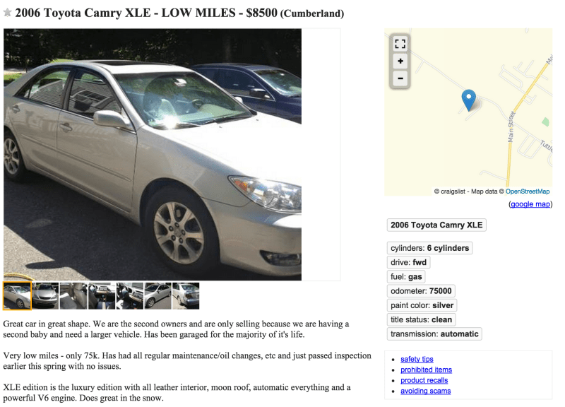 Craigslist Sell Car By Owner