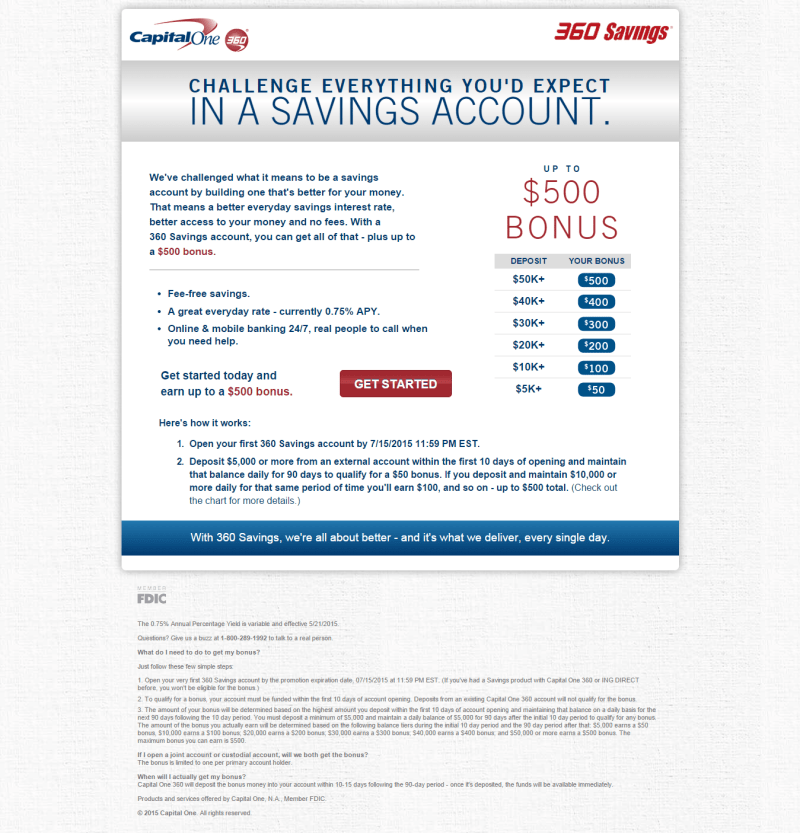 Current Interest Rate For Capital One 360 Savings