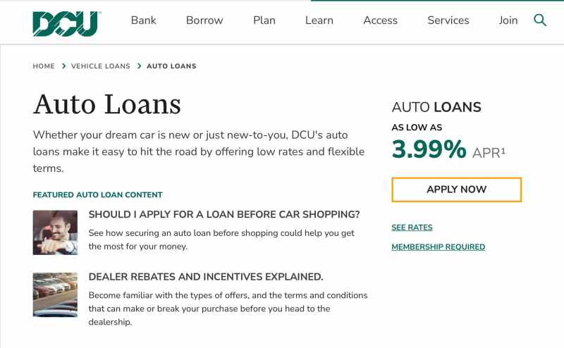 Pentagon Federal Credit Union Loan Rates